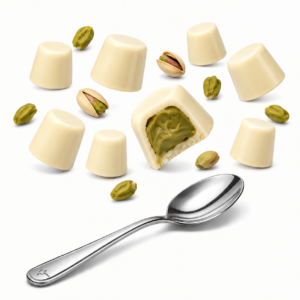 Redondelas Rellenas Pistacho & Chocolate Blanco (Por 500 g)